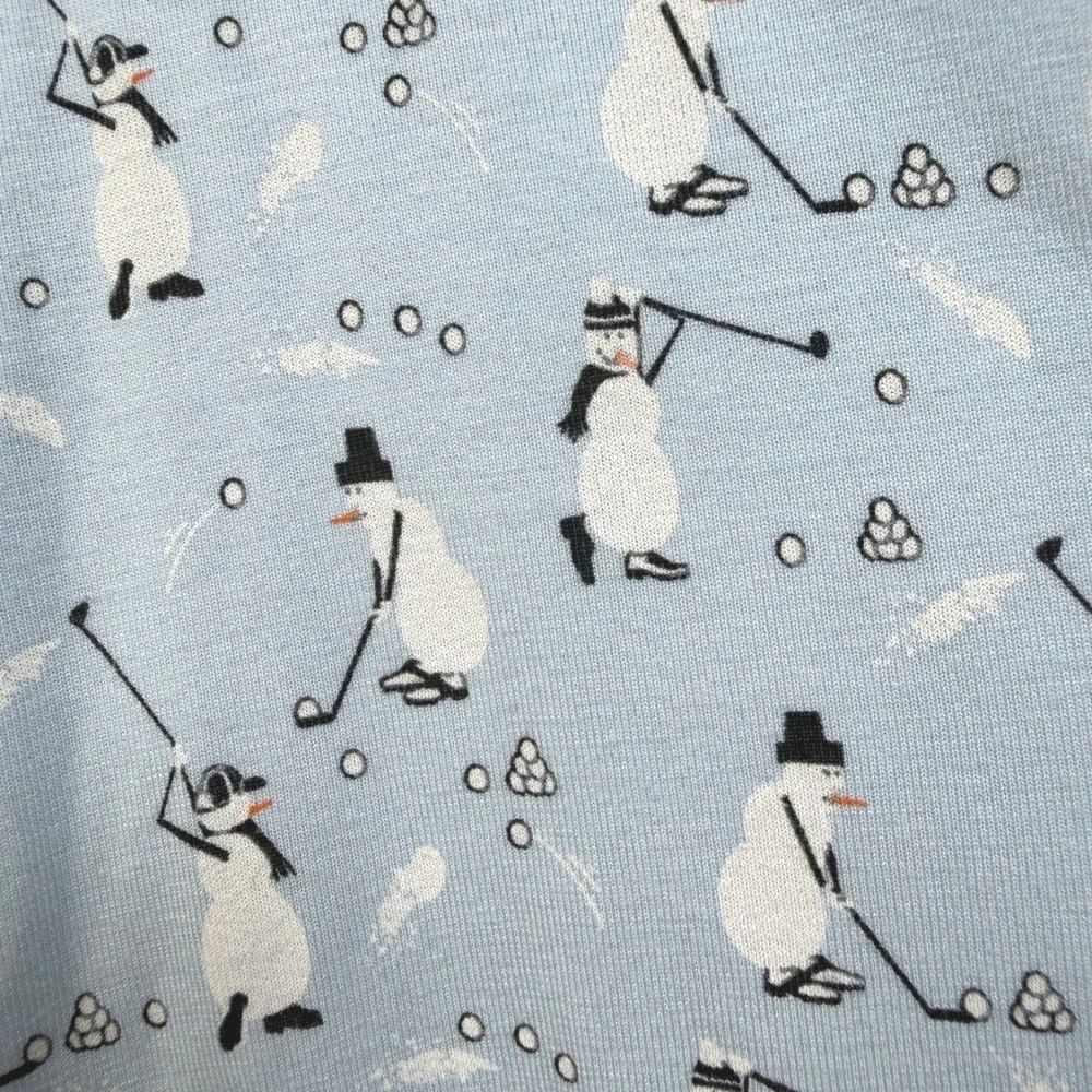 Tommy John Second Skin Boxer Briefs Mens S Blue Golf Snowman Novelty Print